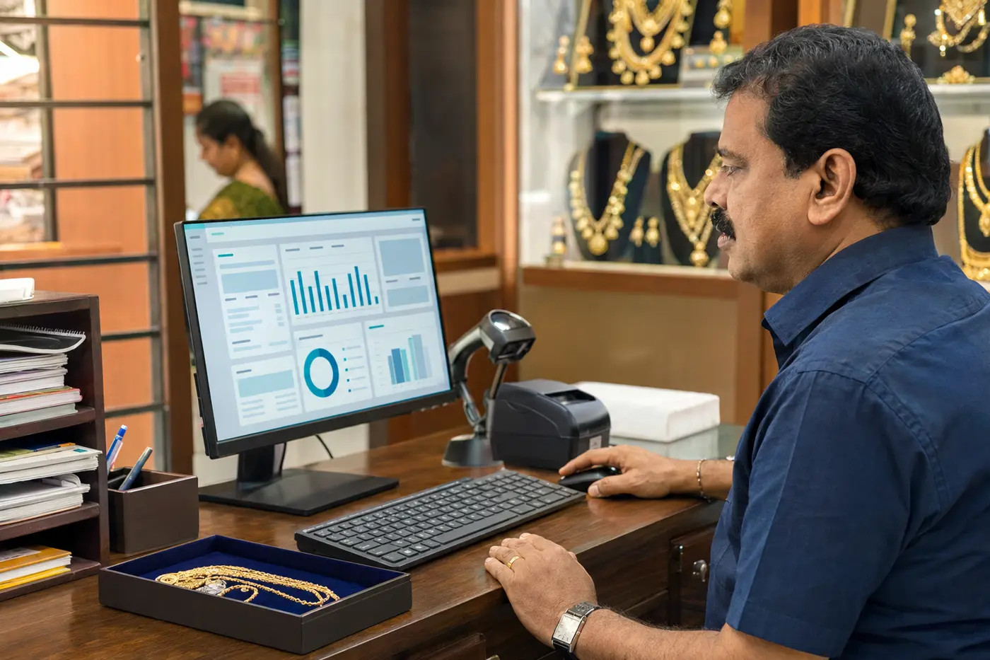 Tamil Nadu jewellery pawn shop owner using ProTech pawn management software