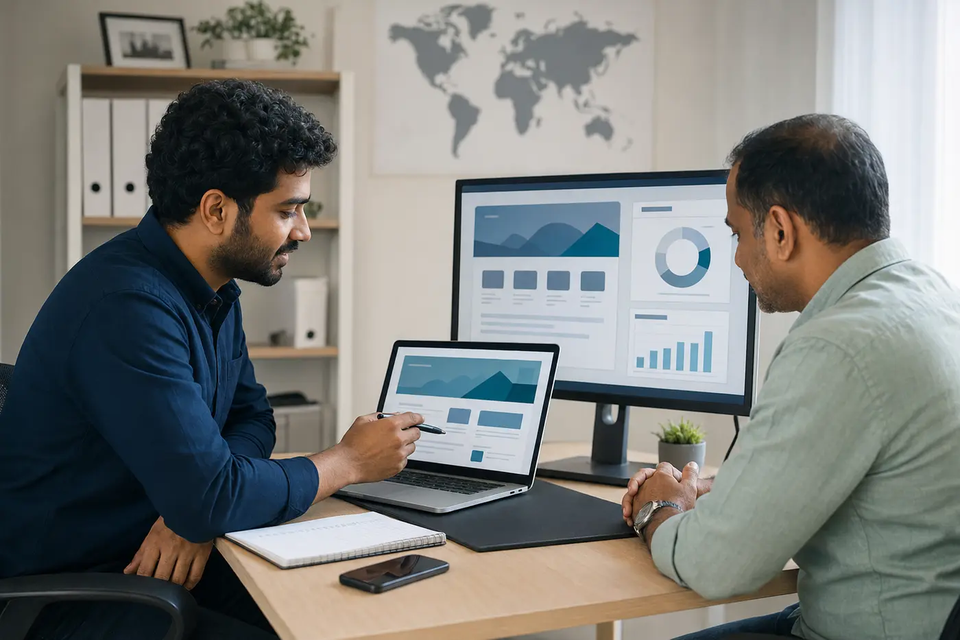 Professional website development consultation for a business owner